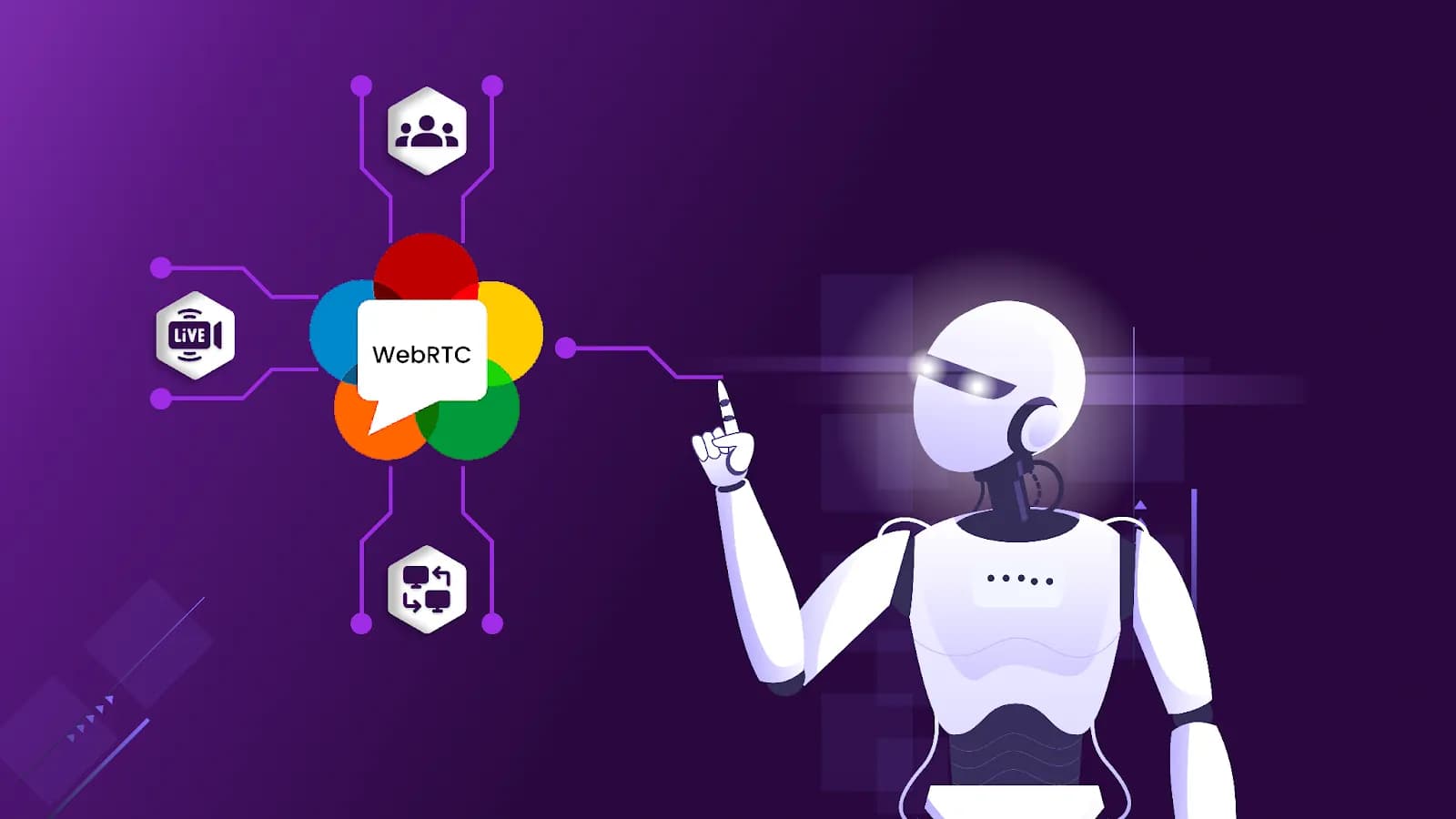 Diagram of WebRTC protocols working together for real-time communication